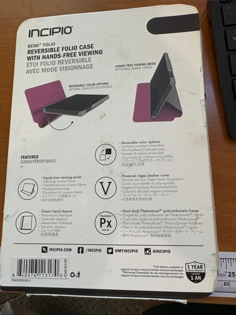 Incipio Bend Folio Reversible Folio Tablet Case - Magenta Pink for Amazon Fire
